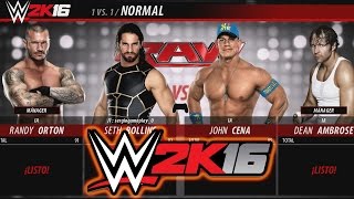WWE 2K16 - Seth Rollins y John Cena en una Lucha Épica (Probando el Nuevo W2K16)