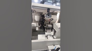 TWIN SPINDLE CNC LATH.          #cnc #twinspindle #cncmachining #cncprogramming