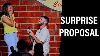 Surprise Proposal at Comedy Show