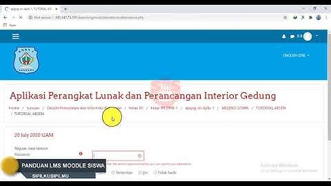 PANDUAN SISWA - CARA ABSEN DAN MENGERJAKAN TUGAS di Elearning Moodle SMK