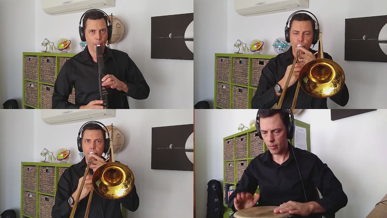 Inspector Gadget for trombone, EWI, djembe, piano