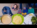 We are cooking green mustard curry  radish pickle for our guests  bhumivillagevlogs