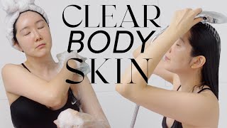 Let's get Clear Acne Free & Baby Soft Body Skin! Body Skincare Routine🖤 #strawberryskin screenshot 3