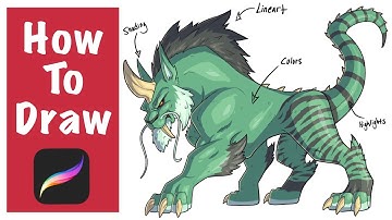 Awesome Procreate Creature Design!