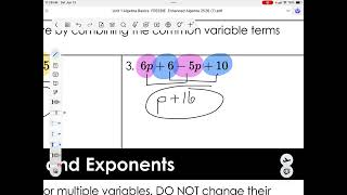 Lesson 1.2 - Simplifying Algebraic Expressions: Combining Like Terms | 8th & 9th Grade Math/Algebra