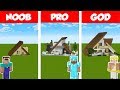 Minecraft NOOB vs PRO vs GOD: MODERN A-FRAME HOUSE BUILD CHALLENGE in Minecraft / Animation