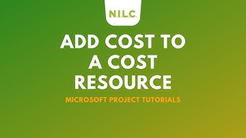 How To Add Cost To A Cost Resource In Microsoft Project