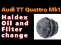 Audi TT Quattro Mk1 - DIY Haldex oil and filter change