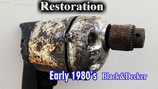 Restoration/ Mini Electric BLACK & DECKER U-124 Drill  1980  Restoration / Electric Drill by EK Restoration 26,298 views 3 years ago 21 minutes