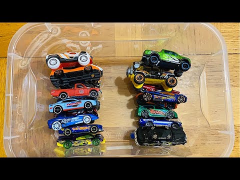 Box Of Various Tiny Model Cars