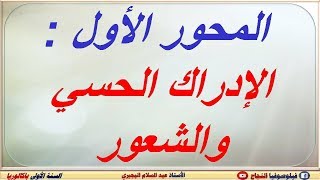 الإدراك الحسي والشعور : مفهوم الوعي واللاوعي