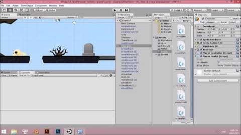 Lập trình Game Unity 2d đi màn Bài 8  Tạo hiệu ứng khi nhân vật bị tiêu diệt và player health