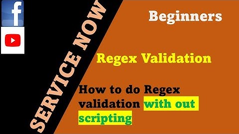 ServiceNow | Regex Validation with out script on service catalog | service catalog