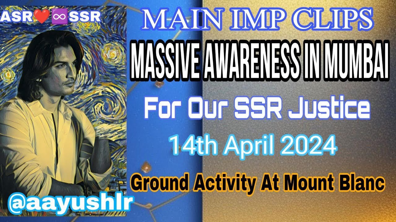 Live From Mumbai About Awareness For Sushant Singh Rajput Our Ssr