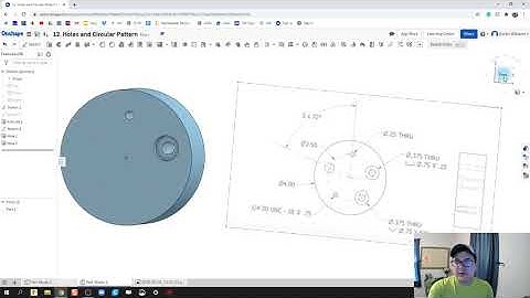 Holes and Circular Pattern - Day 12 of 100 OnShape Journey
