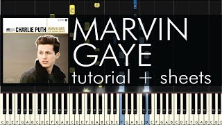 Miniatura de vídeo de "Charlie Puth - Marvin Gaye - Piano Tutorial + Sheets"