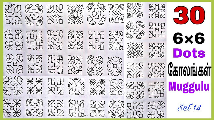 6×6 dots 30 kolams/Muggulu for 30days. Daily use kolams. Dot kolam. Easy Rangoli. Easy dot kolam