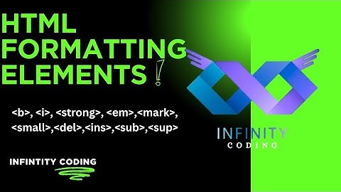 Learn HTML Formatting Elements | Bold, Italic, Underline, Superscript, Subscript & More