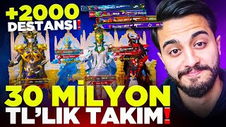 30 MİLYON TL DEĞERİNDE TAKIM KURDUM! +2000 DESTANSI Squad! PUBG Mobile