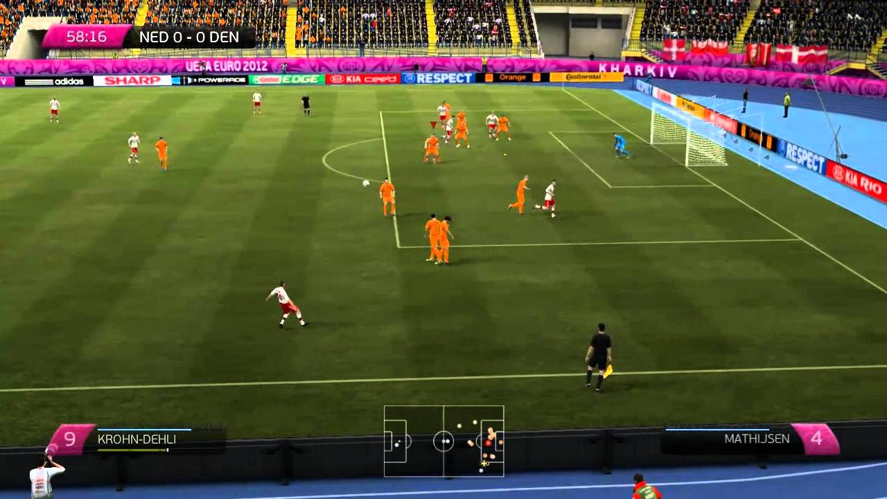Uefa Euro 2012.Нидерланды-Дания.Netherlands-Denmark.0:0 (FIFA 12 version).