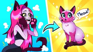 I Became A Cat || Pinky’s Secret Identity by Teen-Z Like