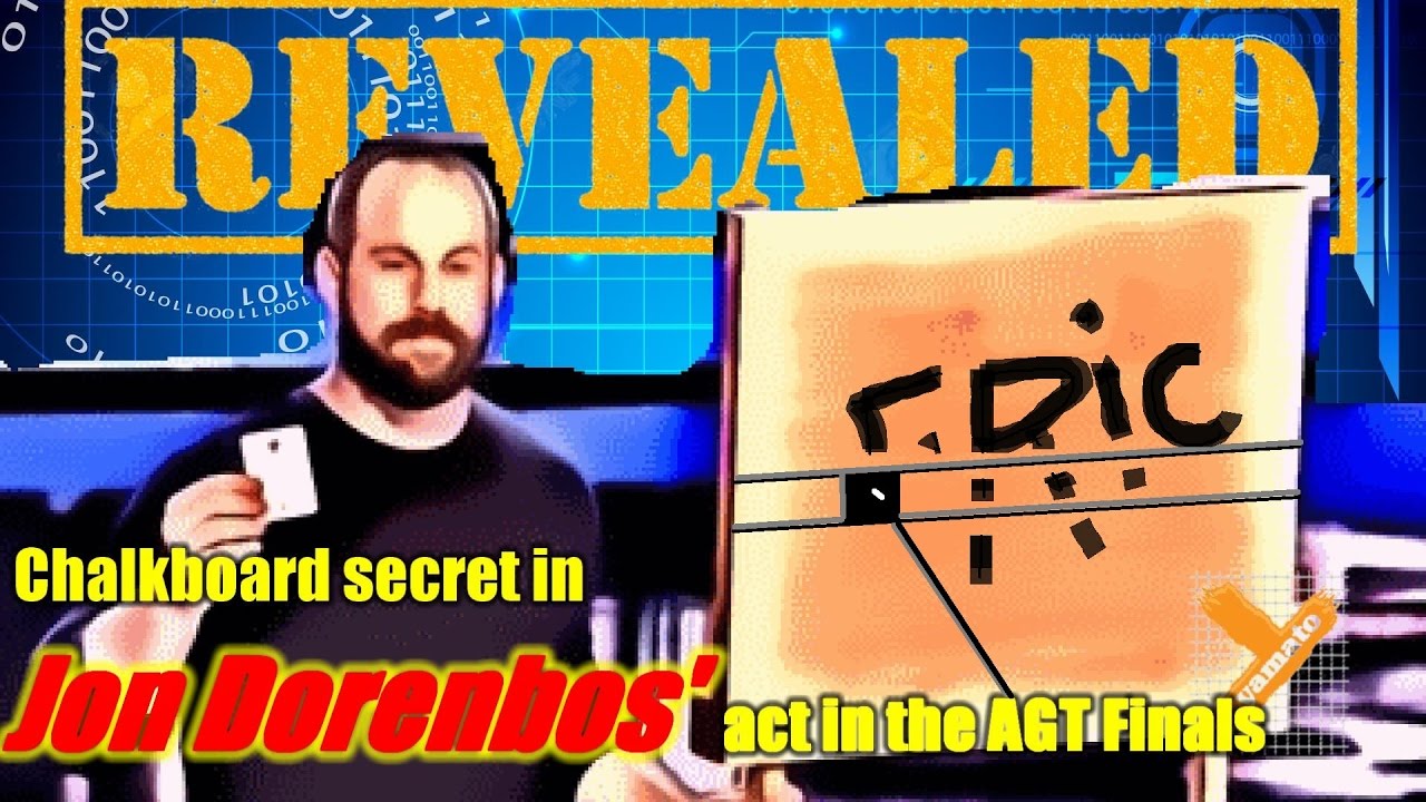 Reveal: NFL Jon Dorenbos Chalkboard Trick in AGT 2016 Finals - YouTube
