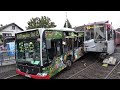 Stadtbahn kollidiert mit Linienbus - 5 Verletzte - Bahn entgleist in Sankt Augustin am 05.10.23