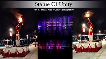 Narmada Aarti & Laser Light Show at Statue of Unity Part 4 | Full Divine Experience & Night Magic!