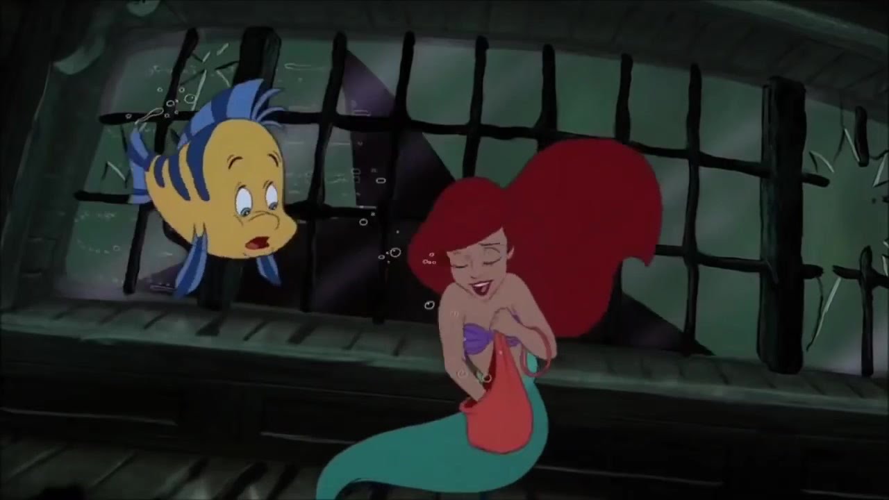 The Little Mermaid ♪ Sunken Ship and Shark Scene HD ♥ Cartoon For Kids