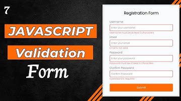 JavaScript Validation in HTML Registration Form | Validate Function #javascript