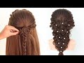 latest rose braided hairstyle for bride | beautiful hairstyle