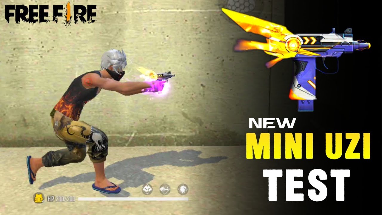NEW MINI UZI GUN SKIN TEST | AMBER MEGACYPHER SERIES UZI SKIN - GARENA FREE FIRE