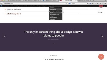 Pluto Drupal page builder import About Us page