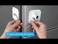 eSynic 4Pcs Refrigerator Door Lock Fridge Door Lock with Key Cable - White