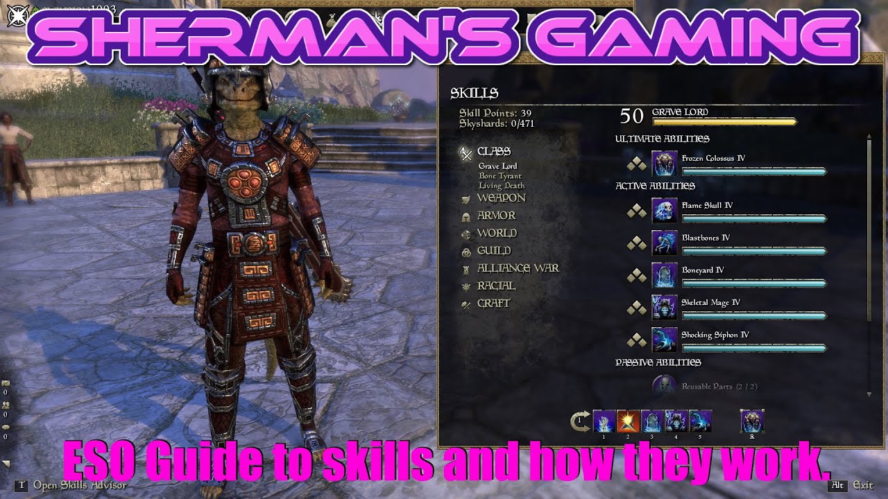 ESO Guide to skills and how they work. YouTube