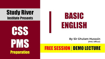 Basic English Course | CSS English |  PMS English | English Grammar | Ghulam Hussain | CSS 2022