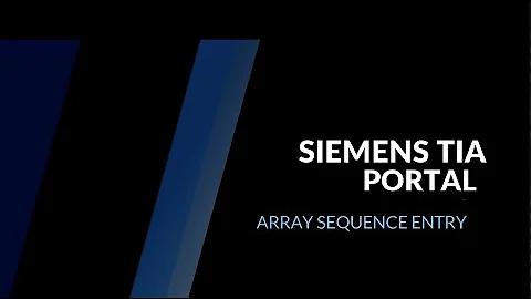 Populating Siemens Tia Portal array with time sequence.