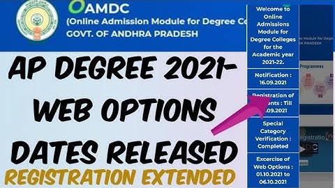 AP Degree 2021 Web Options Dates Released 🤩//Registration Extended//AP Degree 2021 Revised Dates out