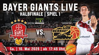 RE-LIVE | BAYER GIANTS vs. LOK Bernau | Halbfinale Spiel 1 | BARMER 2. Basketball Bundesliga ProB