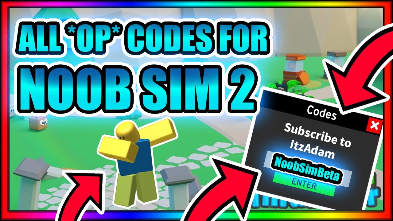 ALL OP CODES FOR NOOB SIMULATOR 2 YouTube