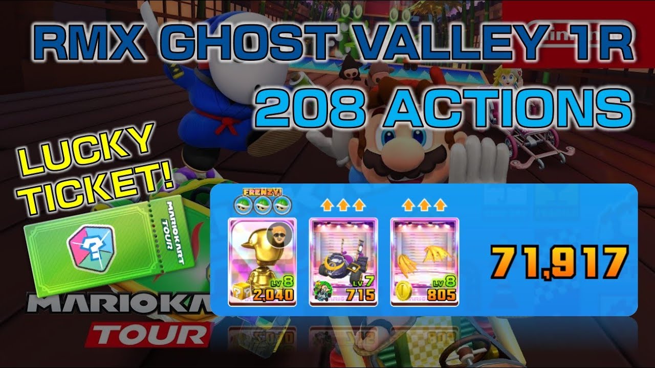 [Mario Kart Tour] RMX Ghost Valley 1R - 71,917 (208 actions) - YouTube