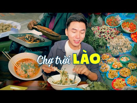 🇱🇦 Laos Food Tour #4 | Luang Prabang - CHỢ TRỜI sáng sớm và nhiều đặc sản lạ