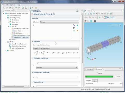 Adding a Global equation to a PDE in COMSOL Multiphysics, Accumulation of Heat example.