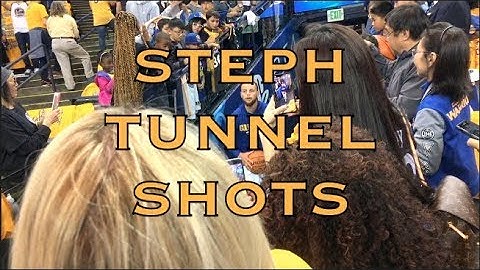 Steph Curry tunnel shots from Oracle Arena, pregame 2018 WCF G6