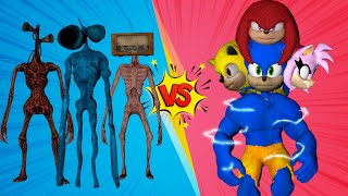 Team Siren Head Vs ALL SONIC IN ONE - Sonic the Hedgehog 2