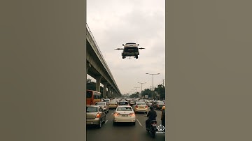 Traffic was wild… but I didn’t expect a takeoff. 🚘🚀✨