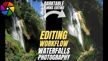 darktable editing workflow for waterfalls - 5 minutes challenge
