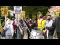 Propalestine protesters rally at george washington university