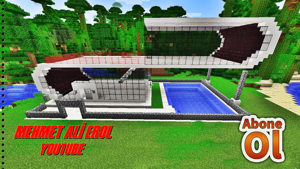 Minecraft lüx ev yapımı 3 (SAHİL EVİ YAPTIK) YouTube