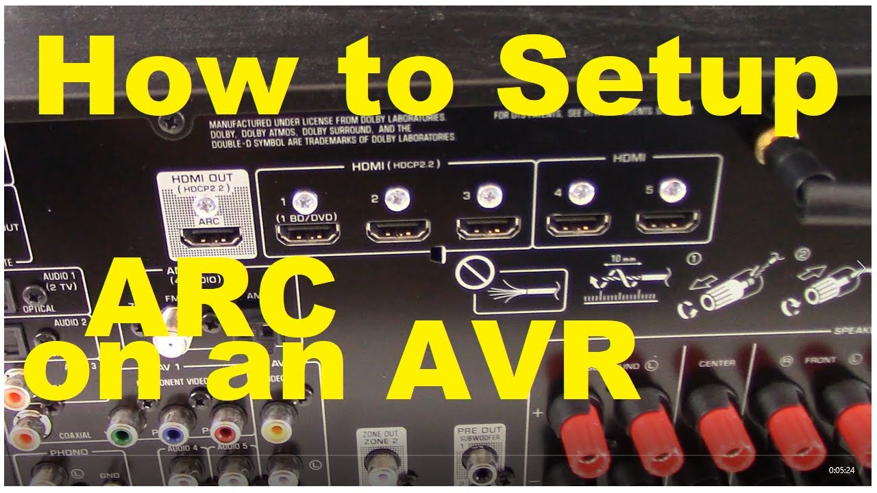 how to setup arc on avr home theater